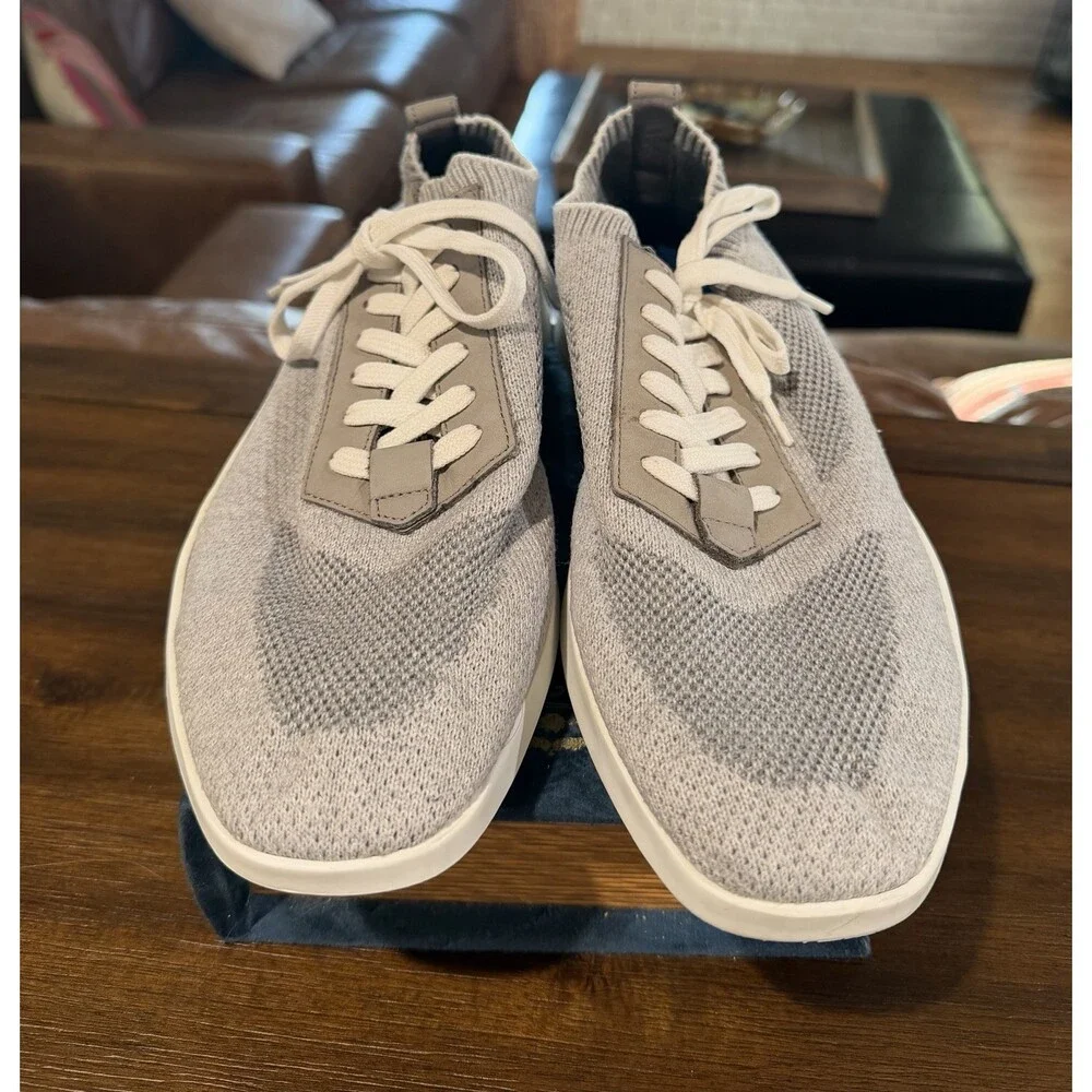 Wolf & Shepherd Supreme Knit Derby Soft Shoes Comfort Mens Size 9 M Gray White